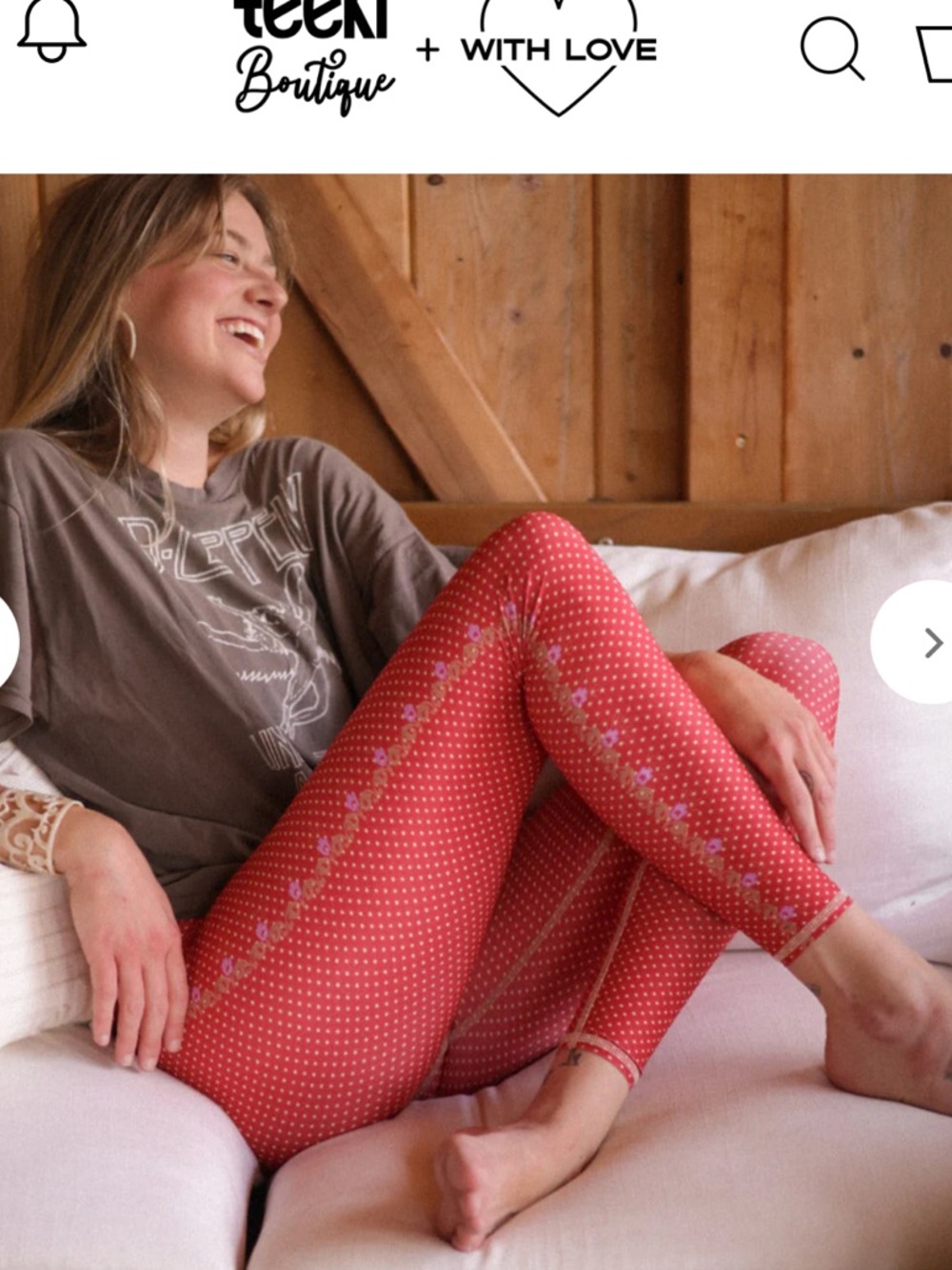 Teeki Polka Dot Cowgirl Red Hot Pant medium